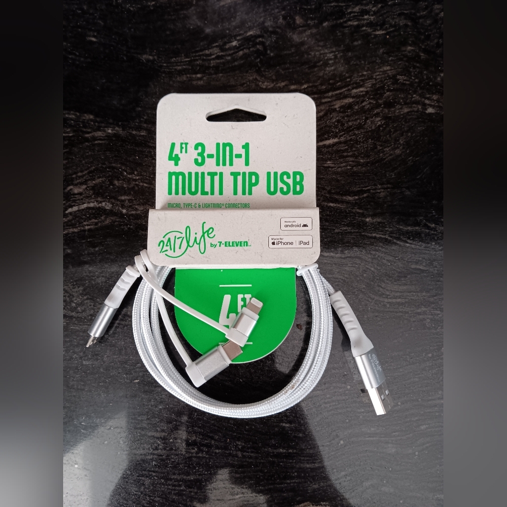 3-in-1 Multi Tip USB Charging Cable